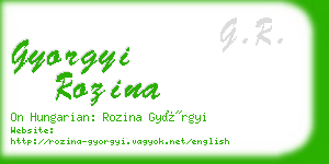 gyorgyi rozina business card
